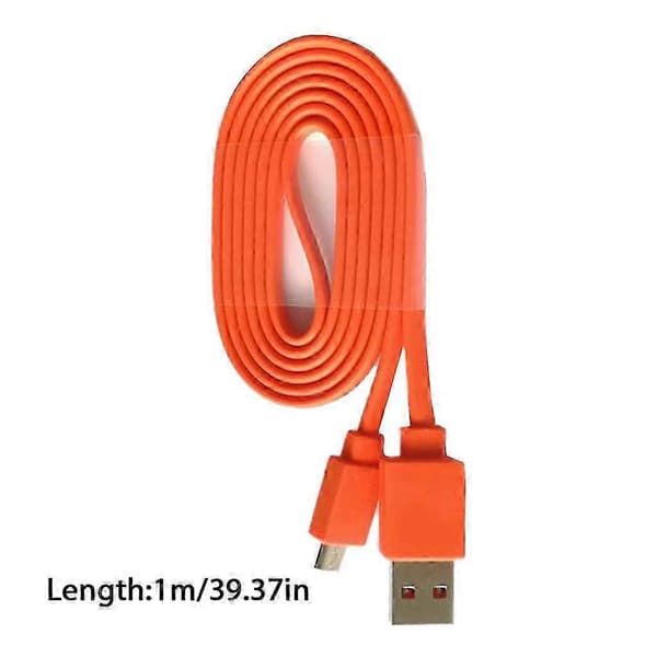 USB-strömladdningskabel för JBL FLIP3 4 Charge2+ Pulse2 Charge3 trådlös högtalare Micro USB-laddningskabel Orange Edition 0609