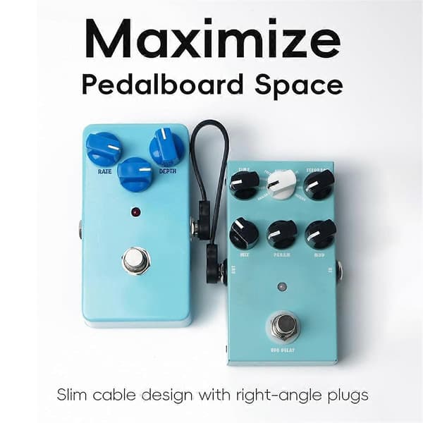 3-pak guitar patchkabler, fladt patchkabel pedalboardkabel