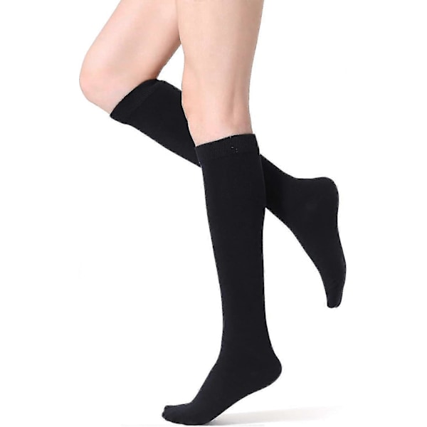 4-pack Damstrumpor Knähöga Casual Tube Socks Black