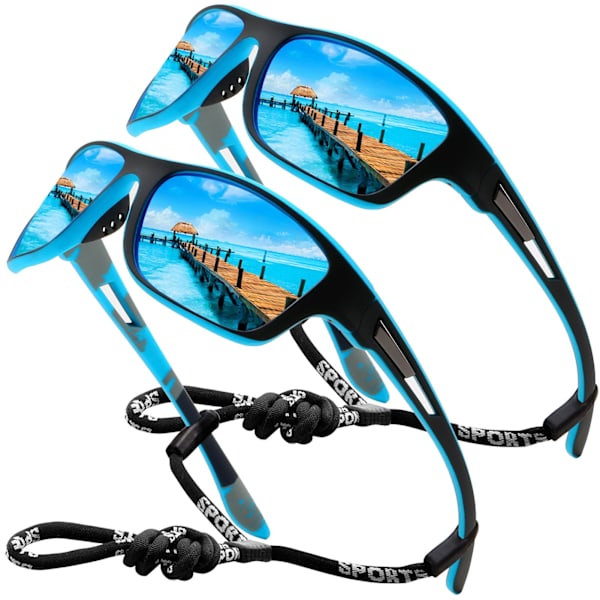 Polariserte Solbriller for Menn Kvinner Kjøring Fiske Vandring Sykling Fjellklatring Ferie Reise Sport Lanyard Solbriller