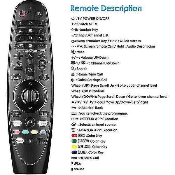 LG Magic Remote kompatibel med LG Oled Nanocell 4k Uhd-modeller