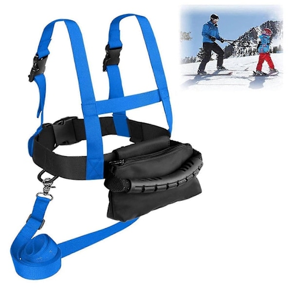 Skidsäkerhetssele för barn, nybörjarträning, skridskoåkning, snowboard js Blue