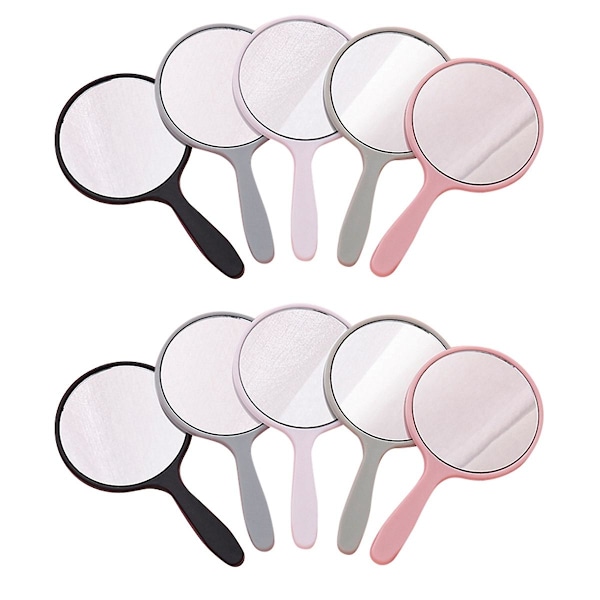 10 Pieces Handheld Mirror Small Mirror Small Portable Round Mirror Travel For Travel Camping Daily