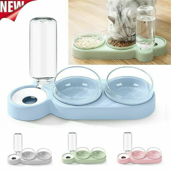 dog bowl double bowl automatic drinking water anti-overturn