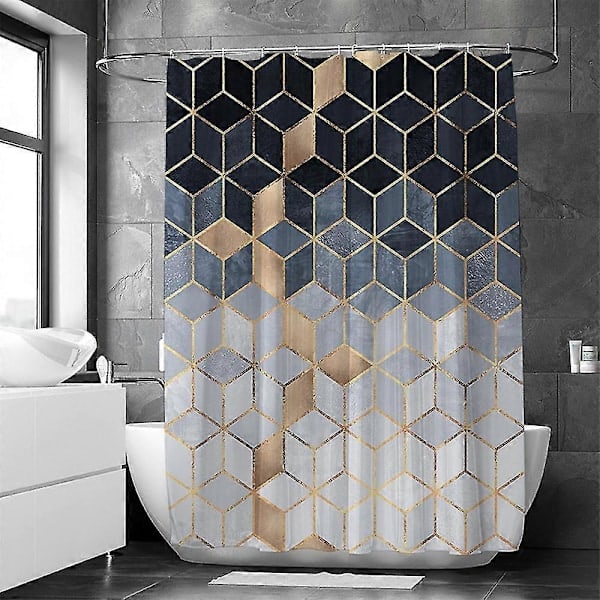 Modern Vattentätt Duschdraperi för Badrum Grey 180x200cm