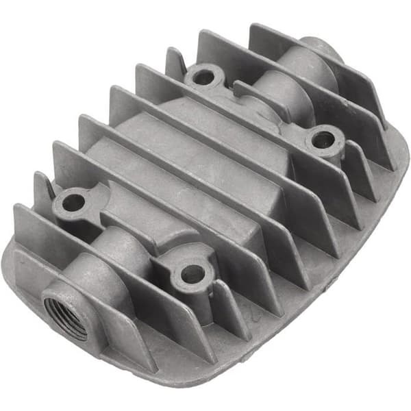 Gråt aluminium luftkompressor cylinderhoved, reservedel, optimal varmeafledning til