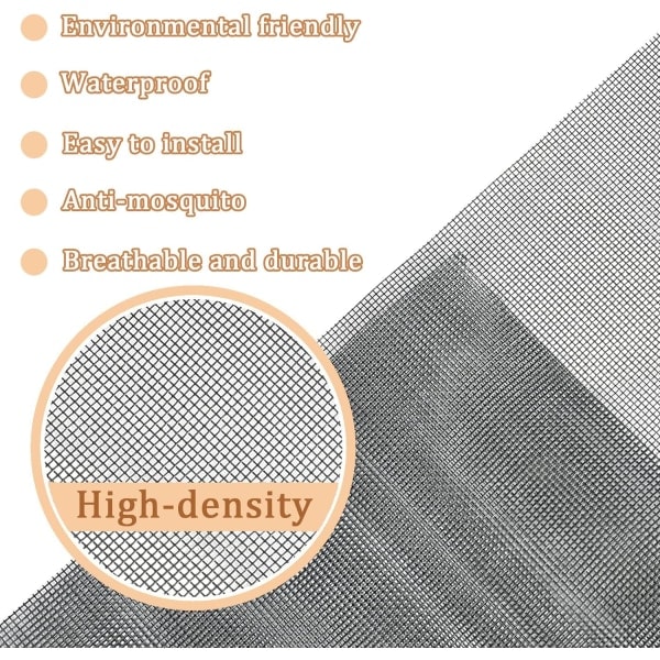 Justerbar magnetisk fluenet vindue, 90x120cm magnetisk vinduesnet, MagneticFly Net til vinduer, forhindrer insekter/fluer/myg ude 90*120CM