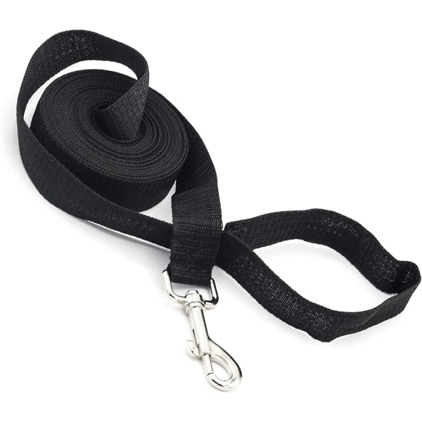 Ekstra Lang Hundetreningsline, 5m Nylonline for Store, Mellomstore og Små Hunder - Perfekt for Innkallingstrening, Lydighet, Løping, Camping Black