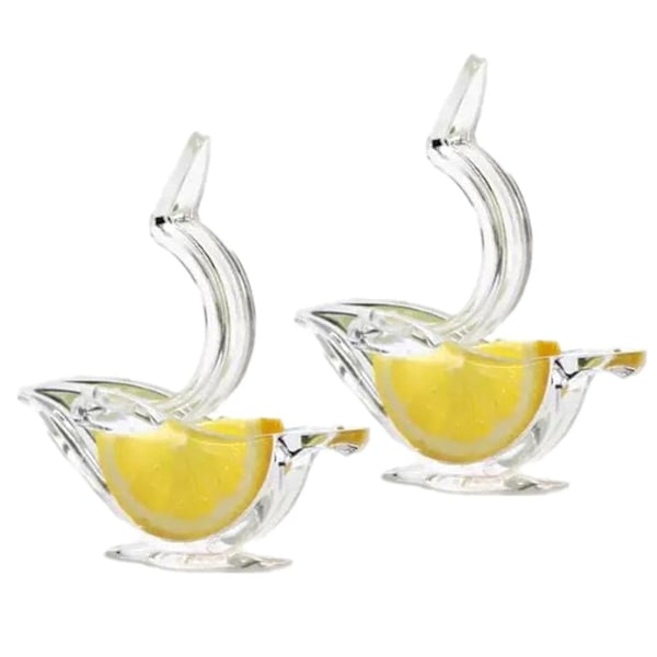 Citronpresser Klip Akryl Manuel Citronbådspresser Praktisk Transparent Frugtpresser Til Hjemmet 2pcs