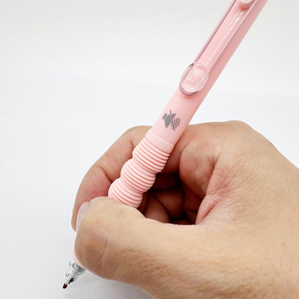 0,5 mm Tilbagetrækkende Kuglepen Blød Greb Lydløs Trykfunktion Gelpen, Sort blæk gelpenne, Æske med 4 penne (Sort)