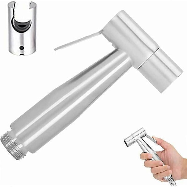 Dusjhode, WC-dusjhode, WC-dusjhodesett, baderomssett, veggmontert slangesett, dusjhode i rustfritt stål, brukt til bidet, vask, WC, kjøkken, a