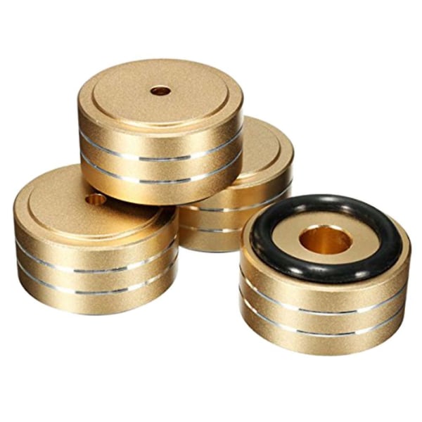 4 st 40x20mm Aluminium Hifi Förstärkare Högtalare Isolering Stativ Skivspelare Dac Fötter Pad (guld)