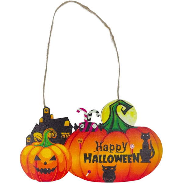 Halloween-koristeet, Halloween-puinen riippuva kyltti Kurpitsa-keskipisteet Boo-koriste juhliin ja illalliseen Halloween