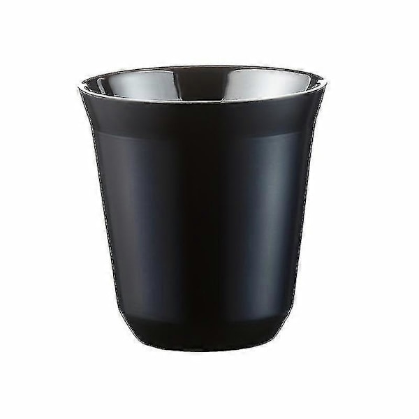 1 stk., Espresso kaffekop, 304 rustfrit stål kaffekrus, dobbeltvæggede tekopper, bærbare drikkekopper, til vandreture, camping, udendørs dekoration, sommer Wi white Small