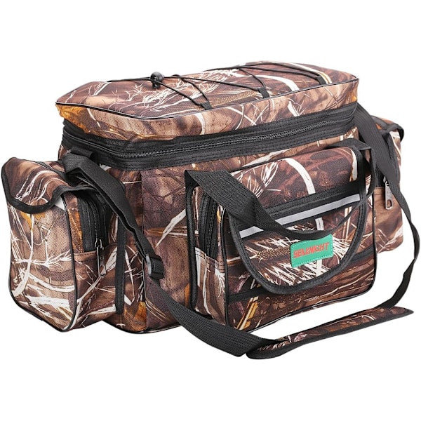 Karpfiskeväska SK003 Enkelsidig Havsfiskeutrustningsväska Holdall Kamouflage Utomhus Bärväska Vandringsresa Pack 50CM*28CM*27CM