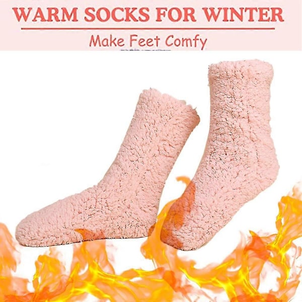 Golvstrumpor Vuxen Tjocka Strumpor Dam Vinter Ullstrumpor pink