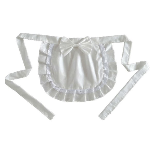 Retro Forkle Midjeforkle Midjeforkle For Jenter Tight Kostyme Hvit Bomull Halvforkle Fest Hot Beige-White