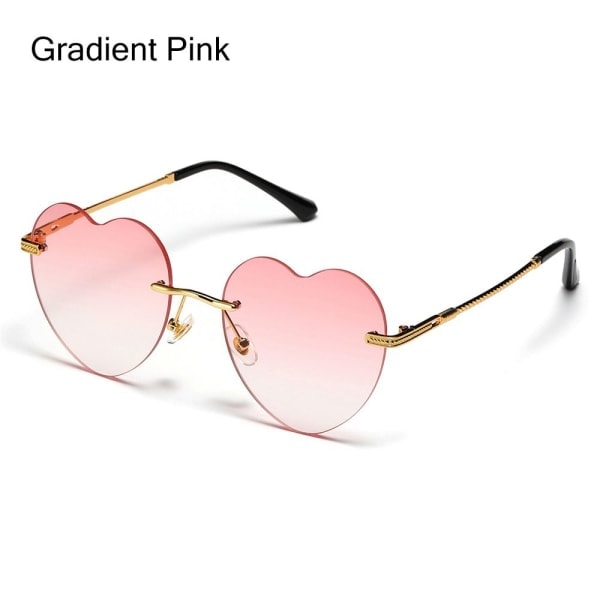 Hjerteformede solbriller til kvinder Gradient Pink