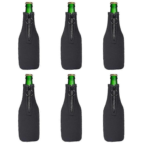 Olutpullon suojus Neopreeni Olutkylmälaukku Eristehihna Vetoketjulla 12 /330ml Pulloille