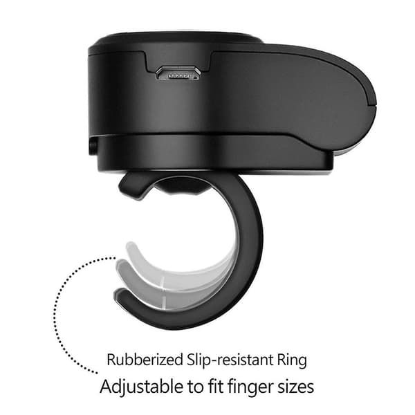 Bluetooth Trådlös Presentatör, RF 2.4GHz Presentation Clicker, Fingerring Fjärrkontroll PowerPoint PPT Sli