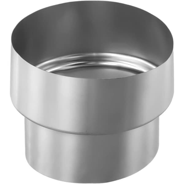 Skorsteinsredusering i rustfritt stål - 1 stk - Rustfritt stål - Tilpasning for ovnsrør Ø120/100mm - Oppvarming og ventilasjon