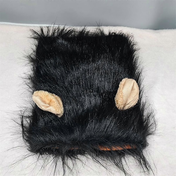 Realistsik & Rolig Lejonman för Hundar - Husdjurskläder Lejonman Hund Cosplay Kostymer med Öron Fancy Dress Up för S/M/L Hundar Black S