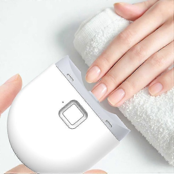 Elektrisk Automatisk Nagelklippare Med Lampa, Nagelklippare Och Fil 2 I 1 Design, Förvaring Av Nagelrester, USB Uppladdningsbar Säkerhet Vit Zekai