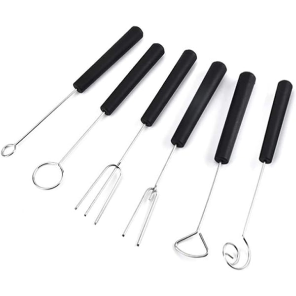 6pcs Stainless Steel Dipping Fork Set Perfect for Handmade Chocolates Fondue Cheese