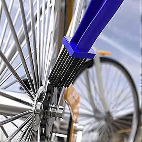 ZK-2 Pakke Motorcykelkæderenser MTB Cykel Scooter Dobbeltsidet Kæderensebørste Loop Kædebørste Motorcykelkæderenseværktøj