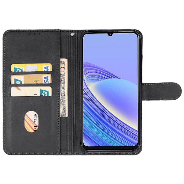 Læder Telefon Cover til Tcl 40 Se Black