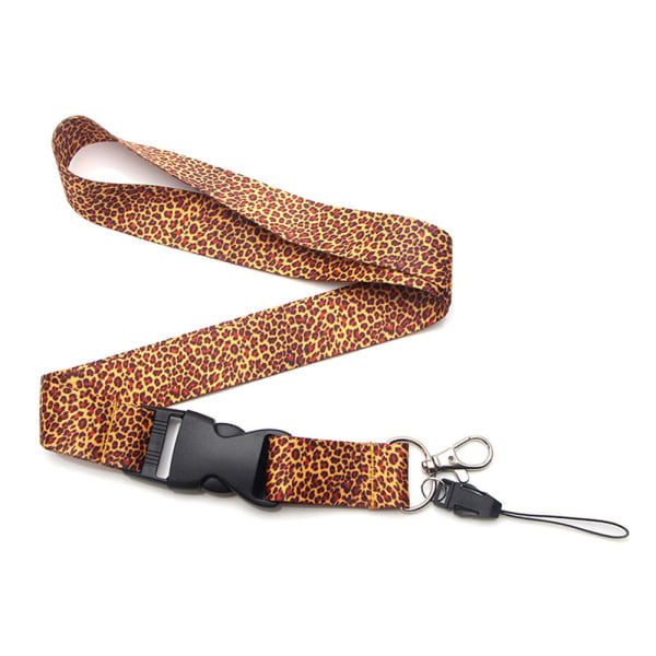 Praktisk slidstærk leopard nøglering - log leopard mønster
