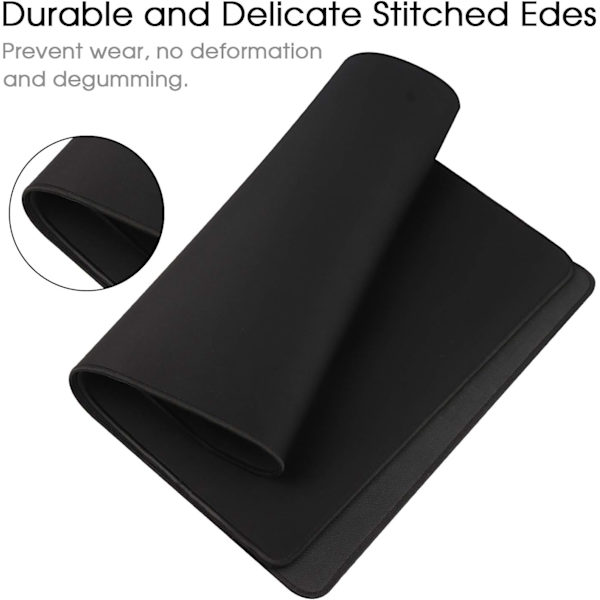 Gaming Mouse Mat Desk Office Mouse Pad Stor Størrelse Behagelig Mousepad med Glat Kludoverflade, Forbedret Præcision og Hastighed 80x40 Black