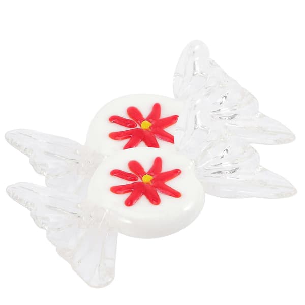 Glass Candy Ornament Candy Shape Pynt Hjem Dekor Hvit Glass Materiale Dekor 2 stk
