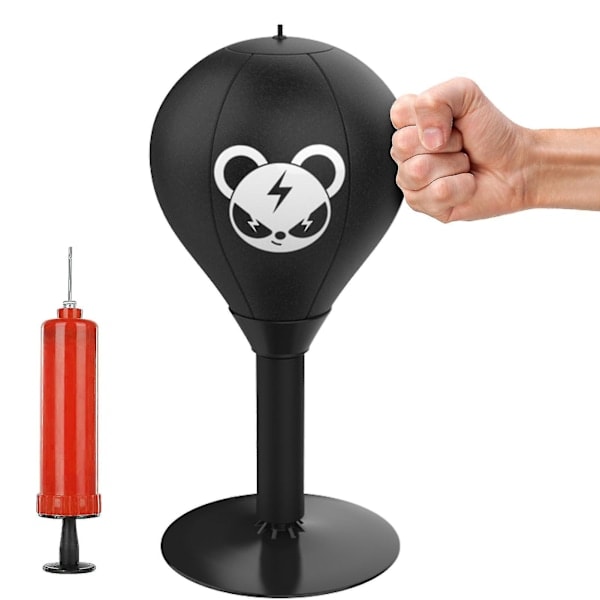 Punching Bag Stress Buster - Bordmodel Punching Bag med Stærke Sugekopper - Stresslindring ved Hårdt Arbejde Bear