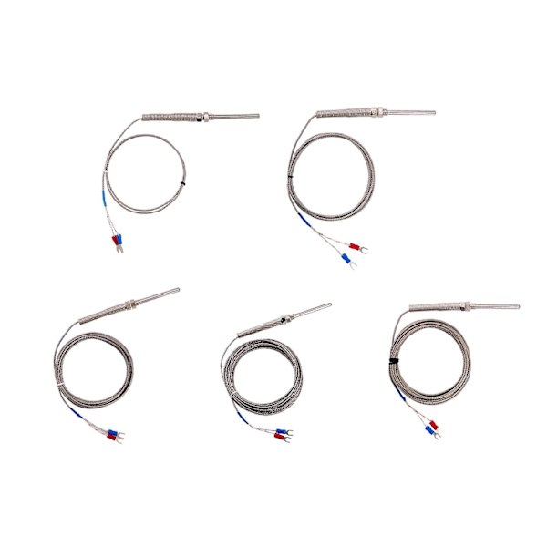 1/2/3/4/5m 50mm Sonde K-type Termoelement Temperaturføler Måler M8 Gevind Qinhai 2M