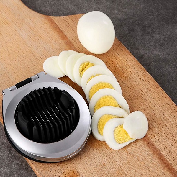 Äggskärare, Äggskärare Heavy Duty Slicer för Kokta Ägg Jordgubbsfruktgarneringsskärare, Rostfritt Ståltråd med 3 Skivningsstilar, Diskmaskinssäker