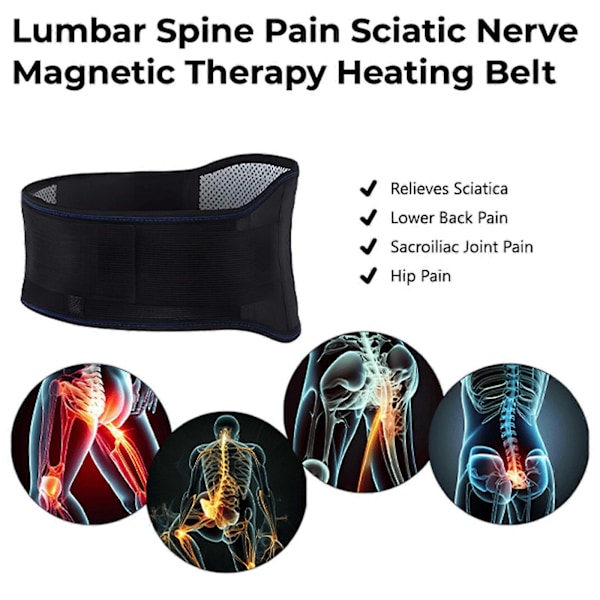 Lændesmerter Iskias Nerve Magnetoterapi Varmebælte Black M