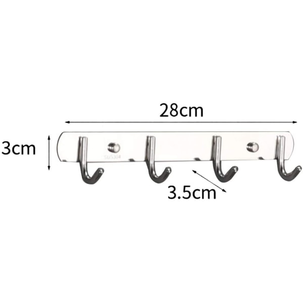 Krokestang, kleskrok med 4 kroker i rustfritt stål