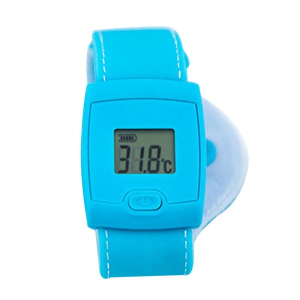 Digital Baby Smart Bluetooth Termometer Smart Fever Temperatur Armband LCD-skärm blue