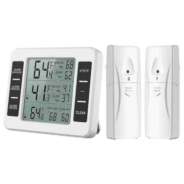 Uppgraderad Version Kylskåpstermometer Trådlös Digital Frys -Yx