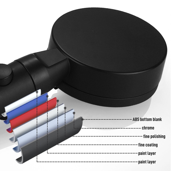 Ny Ankomst Høytrykks Dusjhode Multifunksjon Vannbesparende Holdbar 5 Moduser Kreativ Badutstyr black