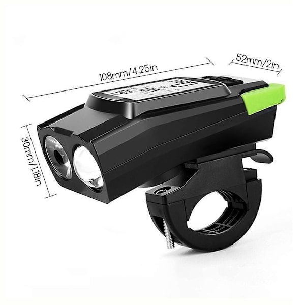 3 i 1 Cykellygter Multifunktionelt Cykeludstyr Black A