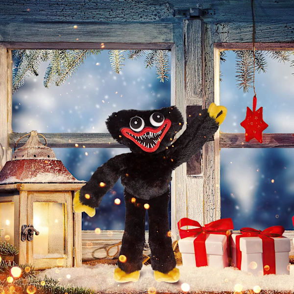 Plush-lelut, Peliajan Syntymäpäivälahjat, Kauhu Plush-lelu Halloween, Pehmeä Täytetty Plush-nukke Tytöille ja Pojille Black