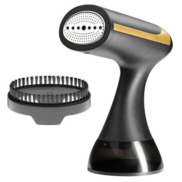 Bærbar dampstrygejern, 350 ml stor kapacitet, 1500 W kraftig damp, rynkefjerner, ideel til hjem og kontor (220 V europæisk standard, sort)