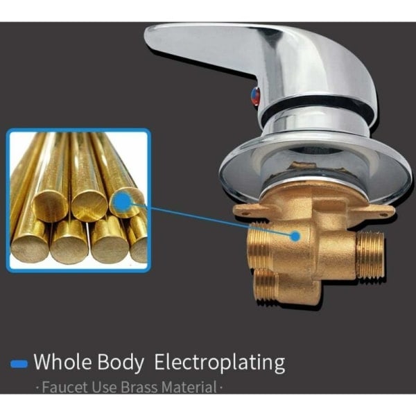 Blandingsbruserkabine messing bruserarmatur tud afleder krom bruserblander G1/2 tilslutning badeværelse varmt og koldt blandet bruser