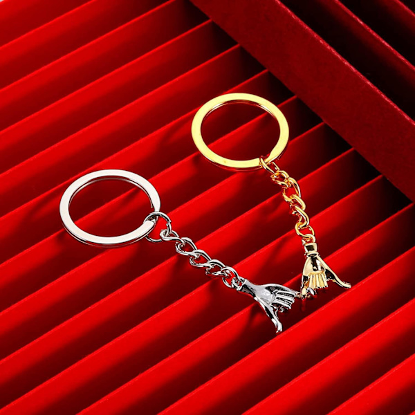 2 st nyckelringar för par, matchande nyckelringar för par, rosa löfte nyckelring, matchande nyckelringar, matchande nyckelringar för par