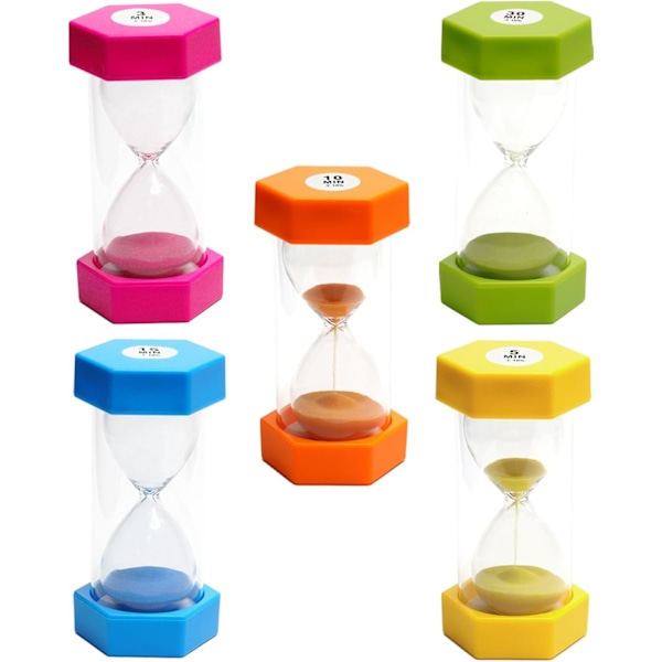 Sand Timer, Timglas för barn, Timglas Timer Set, Färgade sandtimers, Visuell timer, Sand Timer Barn, Timglas Timer, Tidshanteringsassistent