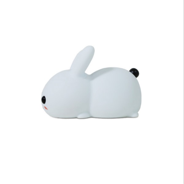 Silicone Rabbit LED Night Light, USB Rechargeable Rabbit Night Light, Rabbit Touch Lamp, Portable Silicone Night Light, for Baby Room