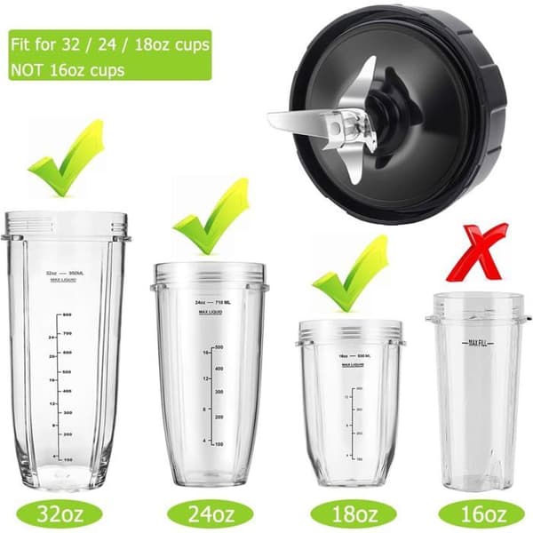 Udskiftnings 7-flange klinge - Rustfrit stål - Til Ninja Blender BN800EU BN750EU BL480