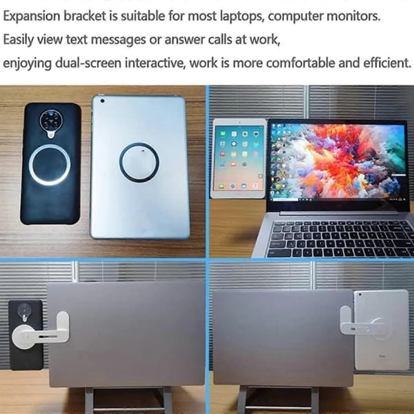 For Tesla Magnetisk Skjult Telefonholder Silver